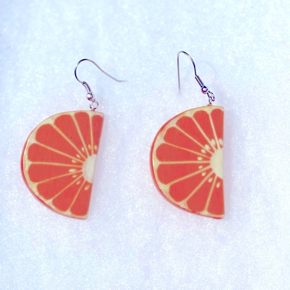 Orange Slice Earrings